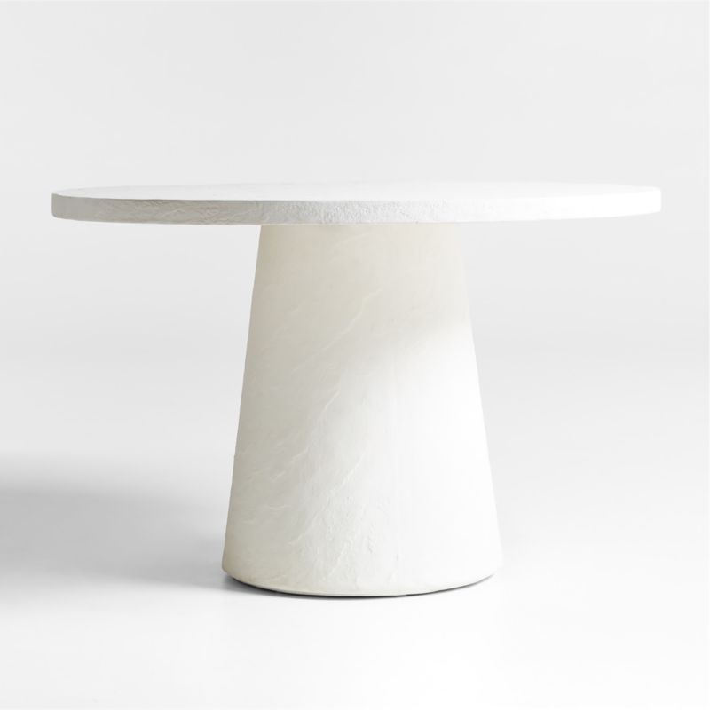 Willy 48" White Pedestal Dining Table by Leanne Ford + Reviews | Crate & Barrel | Crate & Barrel