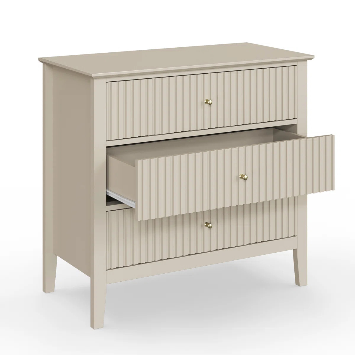 Amberrae Large 3 Drawer Dresser,Set of 2 | Wayfair North America