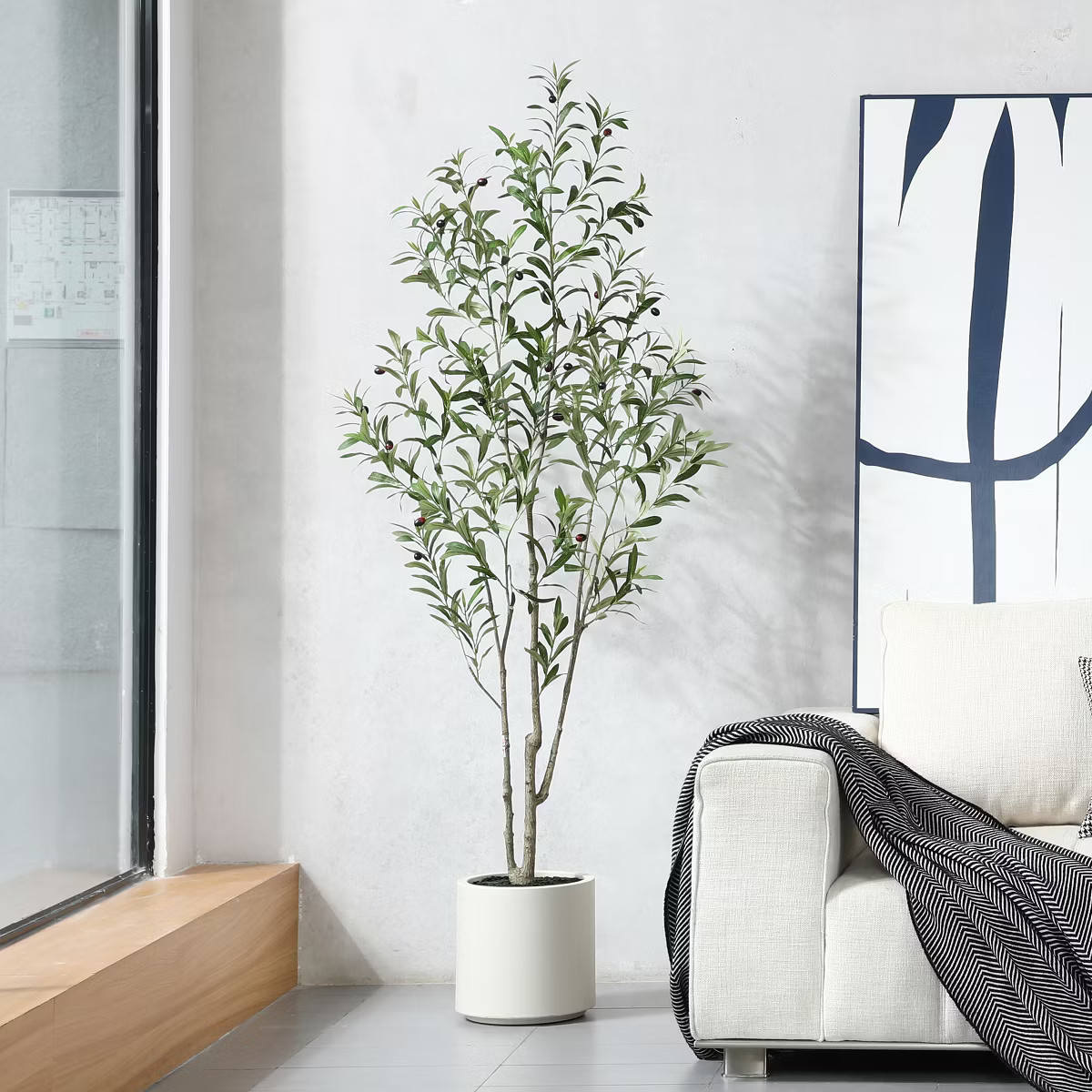 DR.Planzen Artificial Olive Trees, 5-7FT Tall Fake Olive Trees for Indoor, Large Olive Plants wit... | Target