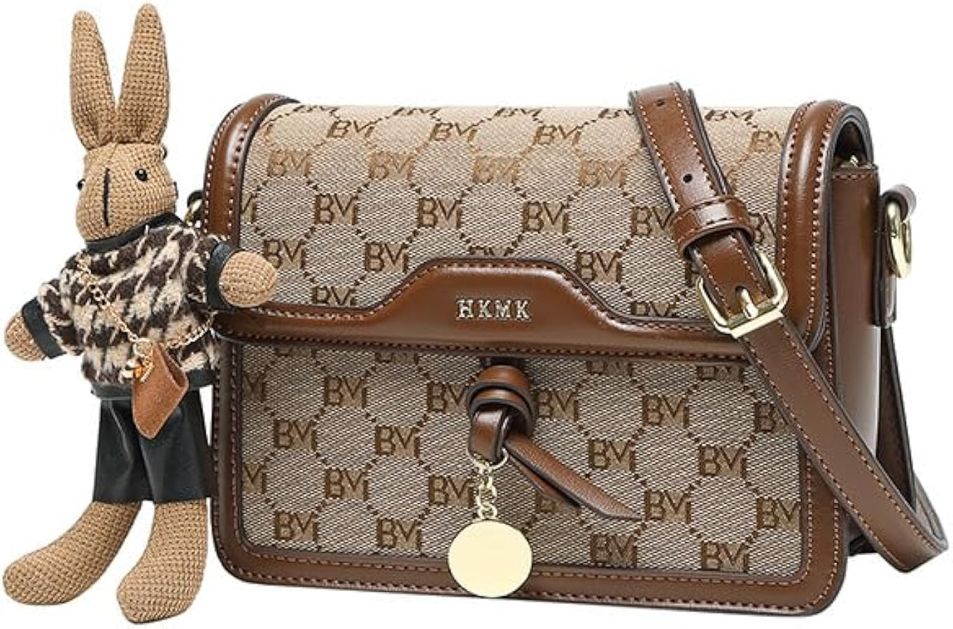 PU Leather Small Crossbody Bag for Women Stylish and Simple Shoulder Bag with Floral Print Square... | Amazon (US)