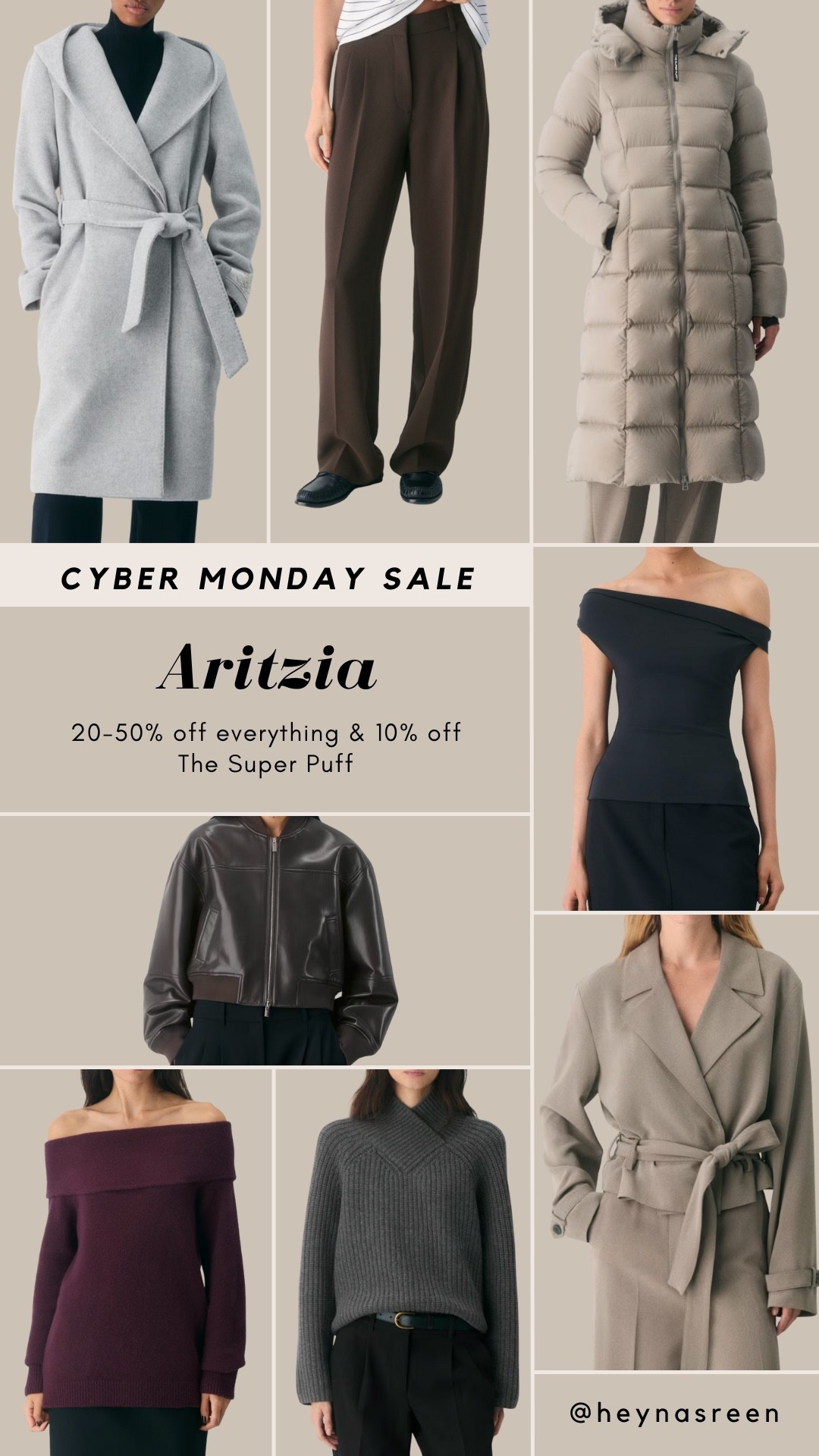 Cyber Monday Deal: Aritzia! 20-50% off everything plus 10% off The Super Puff (super rare deal!). A few of my favorite purchases plus some items I have my eye on! This sale is too good to miss. 

#LTKCyberWeek #LTKSaleAlert