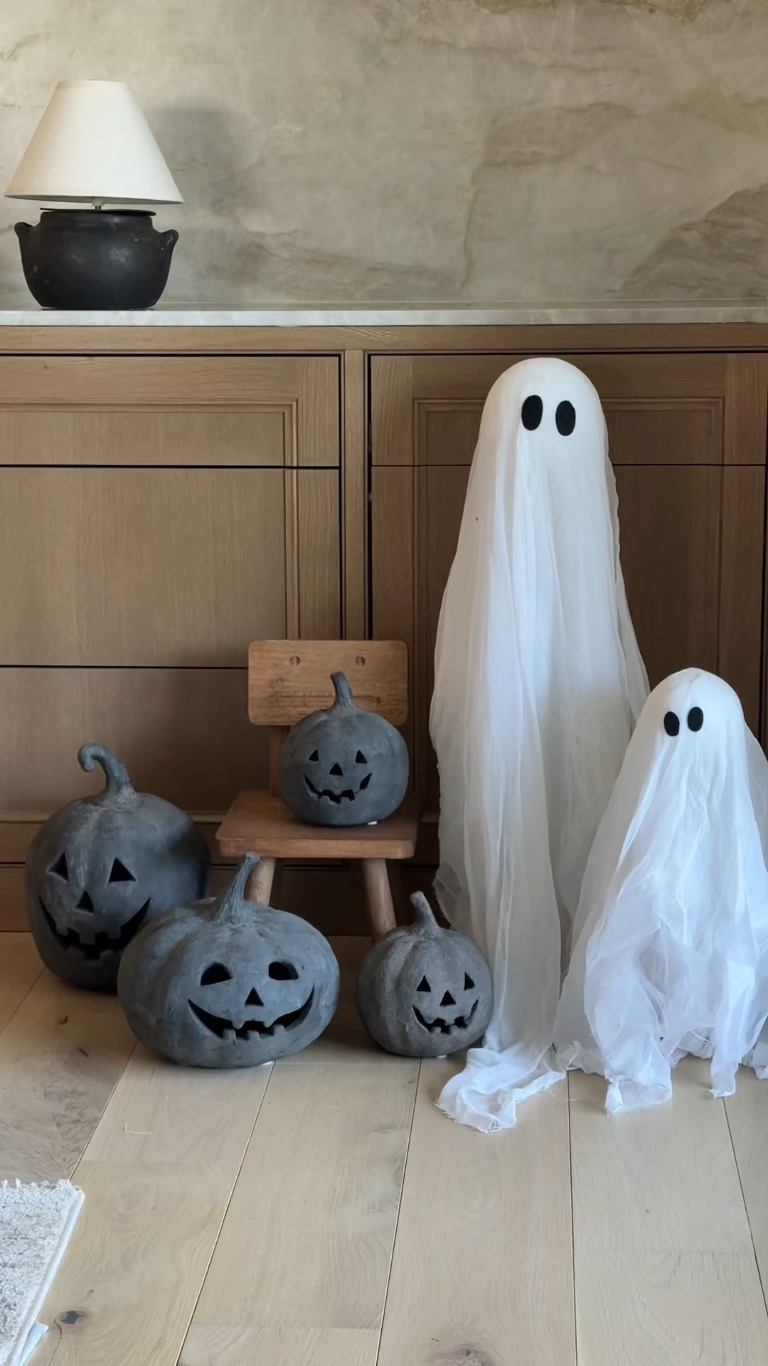 shown here are the BLACK terracotta pumpkins
2 small (7.75” H)
1 medium (9.5”H)
1 large (12.5”H)


Lit Ghost Set (Small & Medium - 19"H & 33"H)

#halloween #pumpkindecor

#LTKSeasonal #LTKHome #LTKautumn