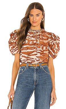 Ulla Johnson Neema Blouse in Fawn from Revolve.com | Revolve Clothing (Global)