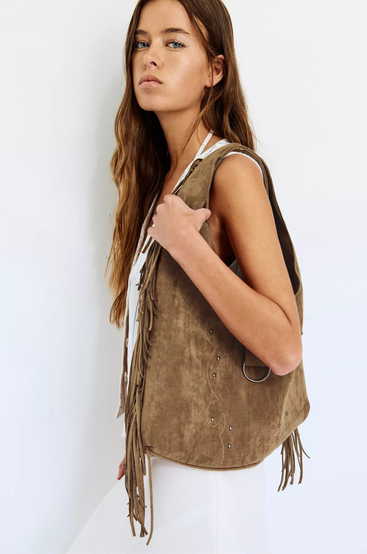 Fringed shopper bag | PULL and BEAR UK