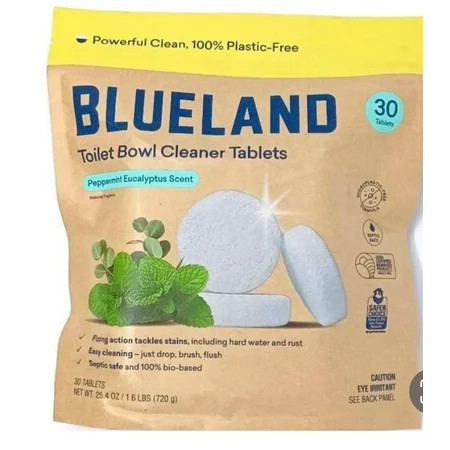 BLUELAND Toilet Bowl Cleaner Tablets, Peppermint Eucalyptus Scent, 30 Tablets | Walmart (US)