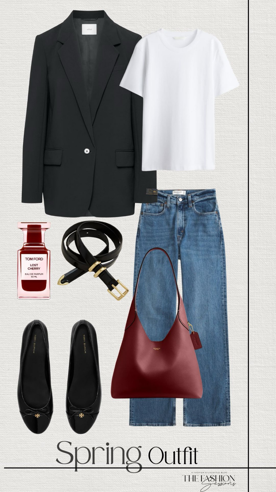 Spring Outfit | Black Blazer | White T Shirt | Denim Jeans | Ballet Flats | Tom Ford Perfume | 

#LTKShoeCrush #LTKSeasonal #LTKStyleTip