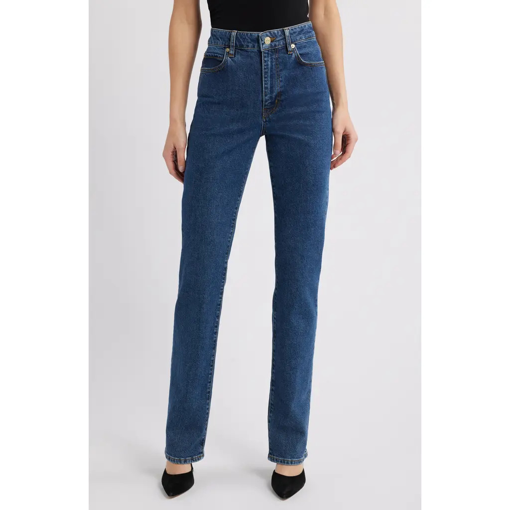 FRAME The Ruler High Waist Straight Leg Jeans in Written at Nordstrom Rack, Size 28 | Nordstrom Rack