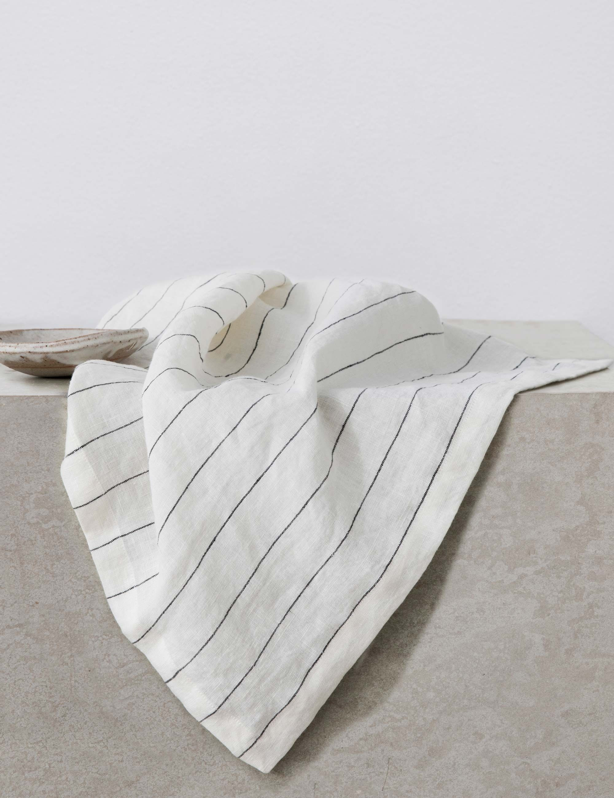 Cultiver Linen Table Napkins, Pencil Stripe (Set of 4) | Lulu and Georgia 