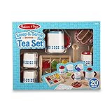 Melissa & Doug 20-Piece Steep and Serve Wooden Tea Set - Play Food and Kitchen Accessories | Amazon (US)