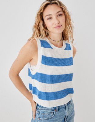 AE Striped Sweater Tank Top | American Eagle Outfitters (US & CA)
