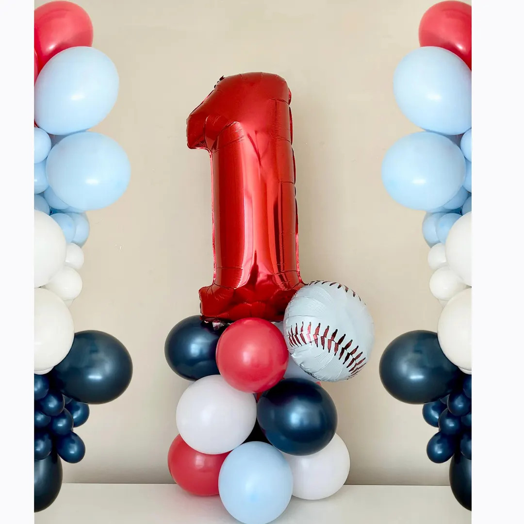 Baseball Balloon Tower~rookie of the Year First Birthday Theme~baseball Party~rookie Year~first B... | Etsy (US)
