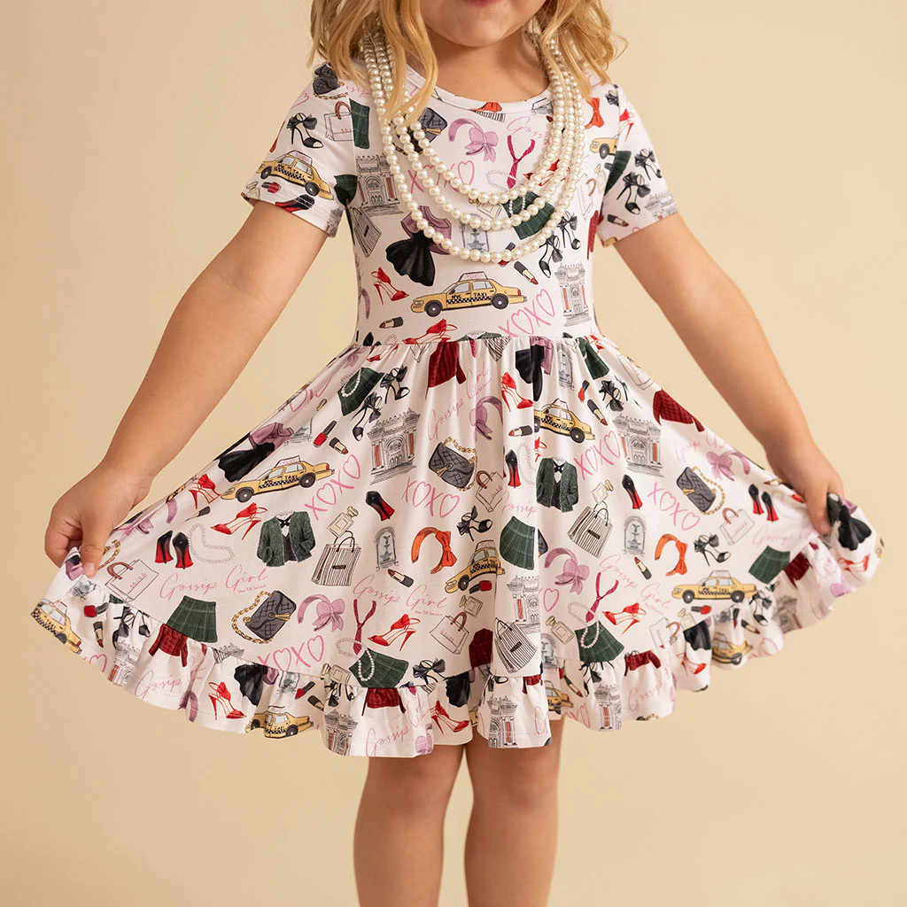 WB Multi Girl Twirl Dress | Gossip Girl | Posh Peanut