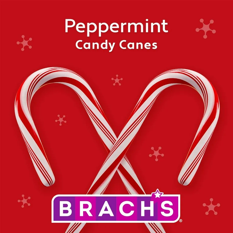 Brach's Peppermint Candy Canes, Christmas Candy Canes, 5.3 oz, 12 Count | Walmart (US)