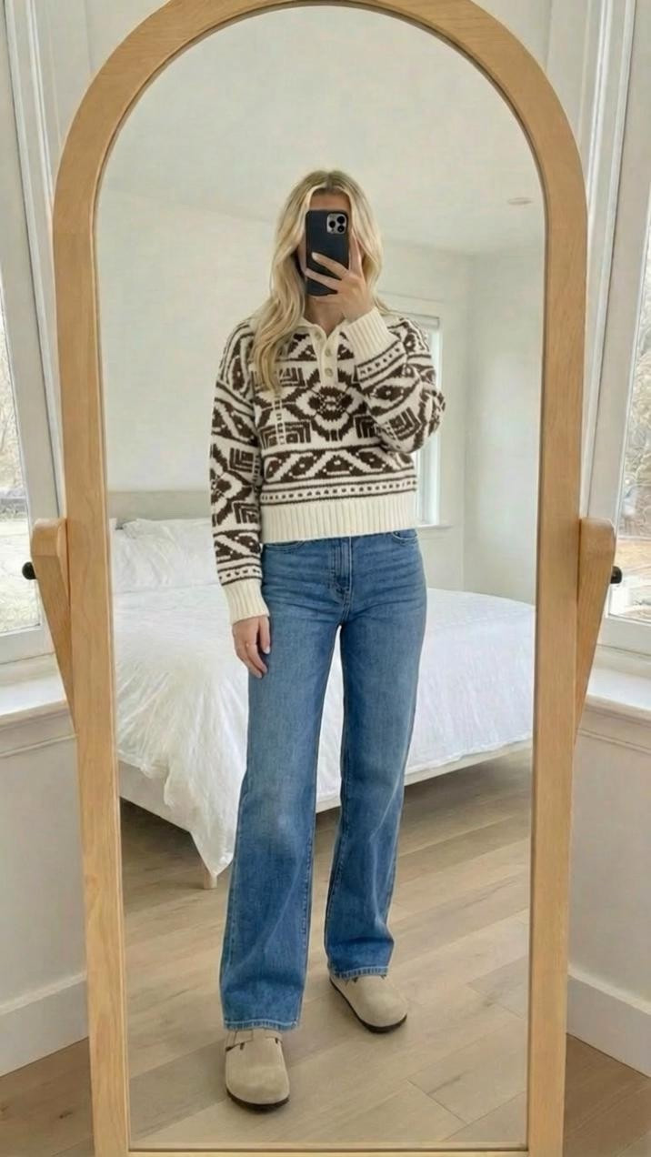 Comfy look from target- sweater is beautiful- so cozy paired with jeans and some comfy shoes- perfect winter outfit 

#LTKgrwm #LTKmorningroutine #LTKOver40