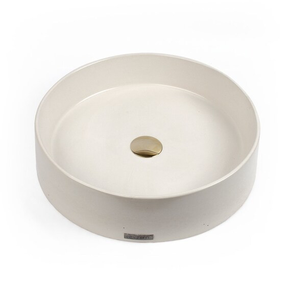 Concrete Vessel Sink Handmade White Round Bowl Design Sleek | Etsy | Etsy (US)