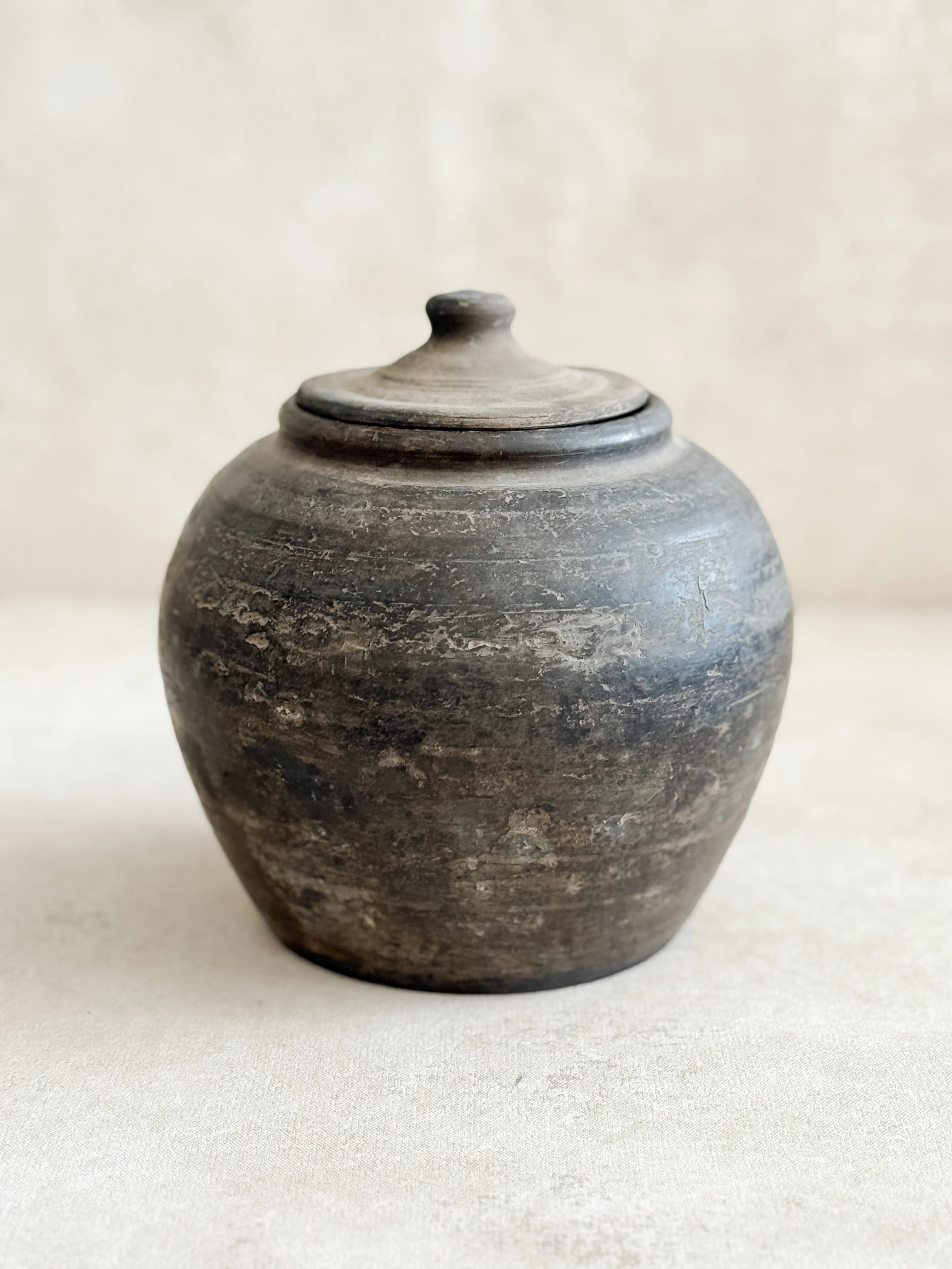 Lidded Village Jar | Cottage and Key