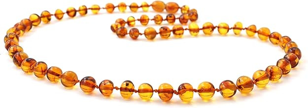 TipTopEco Baltic Amber Necklace for Adults (Women and Men) - 17.5 Inches Long - Polished Brown Be... | Amazon (US)