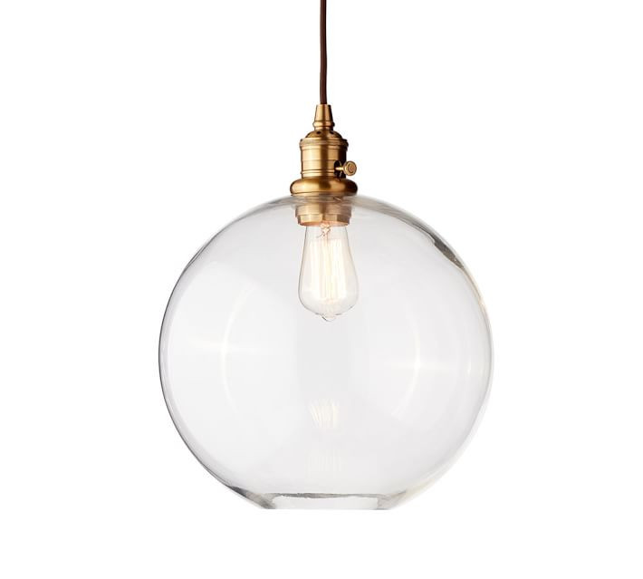 Glass Globe Cord Pendant | Pottery Barn (US)