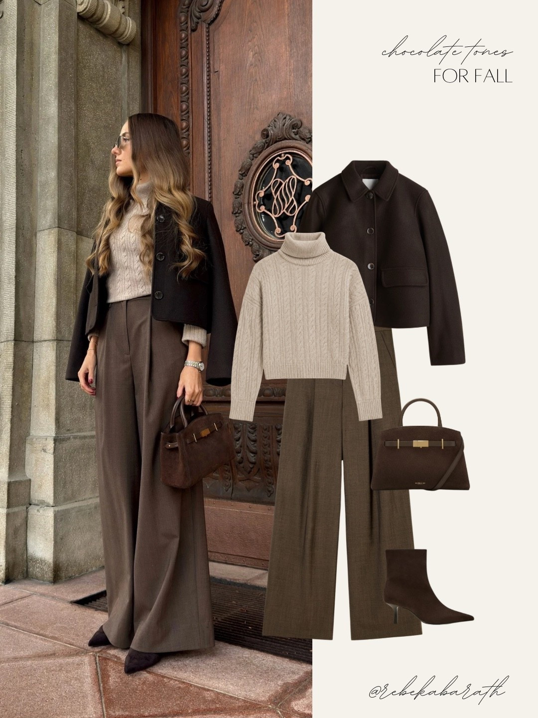 chocolate tones for fall ✨ 

monochrome outfit | brown outfit | wide leg trousers | lilysilk outfit

#LTKootd