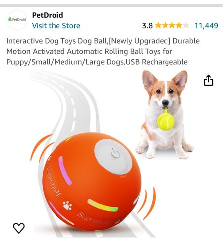 Amazon rolling ball dog toy 