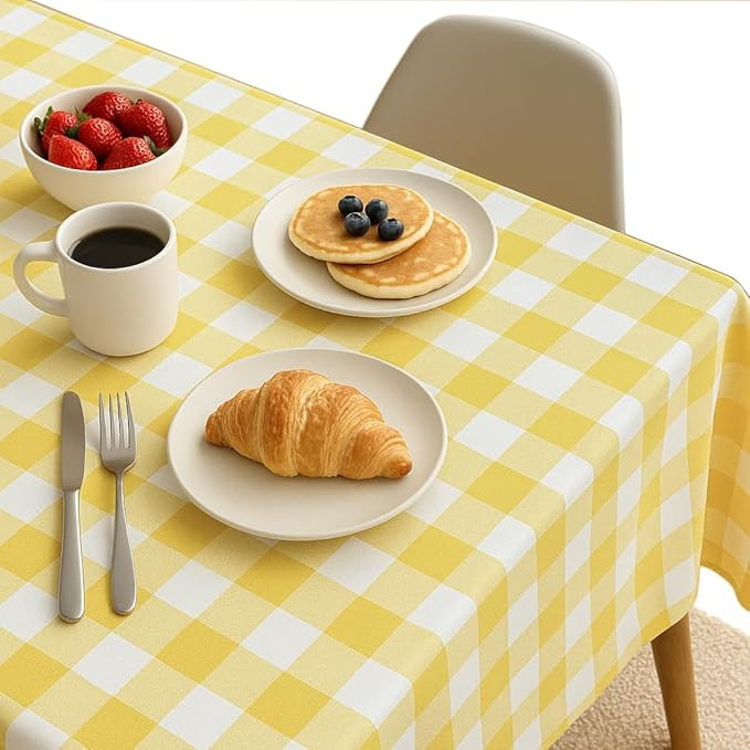 Native Fab Buffalo Check Tablecloth, 100% Cotton, 60x102 Inches, Bright Farmhouse Dining Table Co... | Amazon (US)