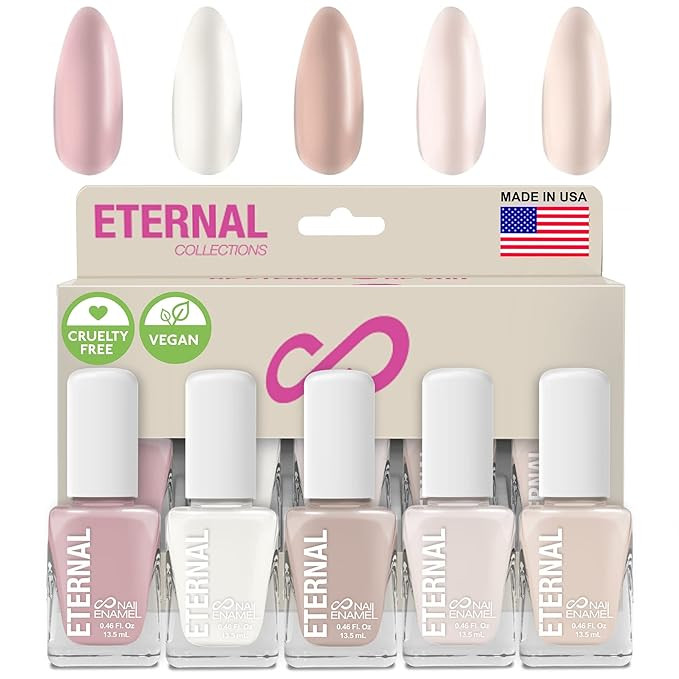 Eternal Pastel Nail Polish Set for Women (CLASSIC ME) - Nude Nail Polish Set for Girls - Lasting ... | Amazon (US)