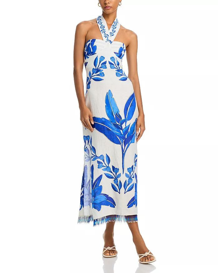 Blue Yard Linen Halter Dress | Bloomingdale's (US)