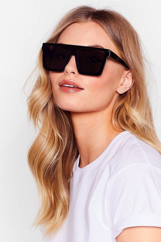 Oversized Square Flat Top Sunglasses | Nasty Gal (US)