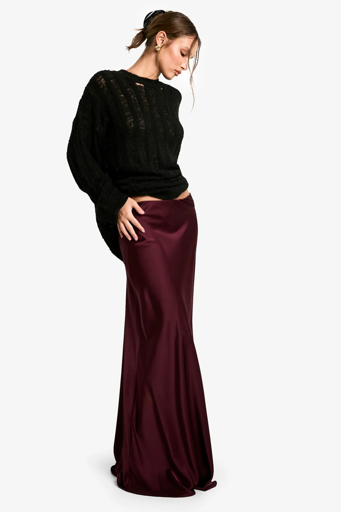 Skirts | Satin Slip Maxi Skirt | boohoo | Debenhams UK