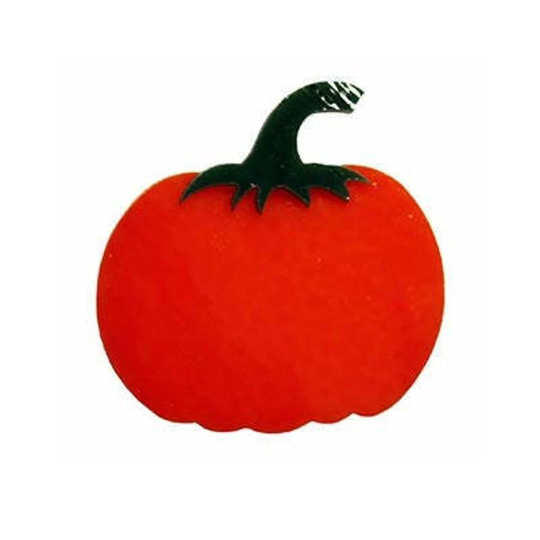 Pumpkin With Stem Round COE 96 Fusible Glass Shape, Orange Wispy Color. Size: 2 X 2, 2 Pieces - E... | Etsy (US)