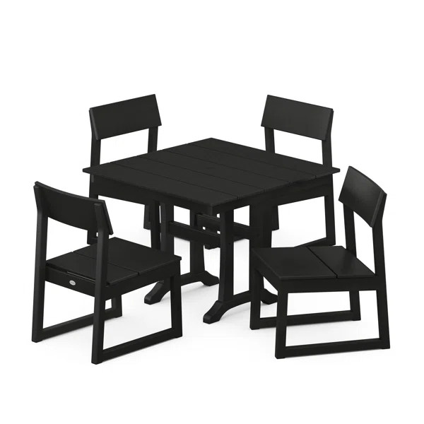 Edge Rectangular 4 - Person 37.63'' Long Dining Set (Set of 5) | Wayfair North America