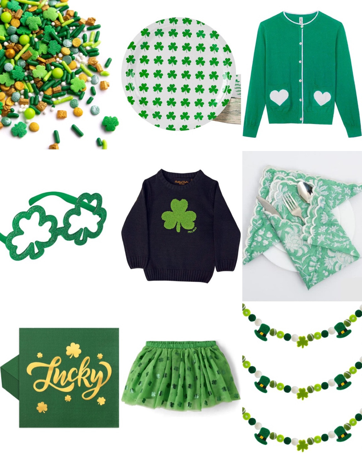 St Patrick’s day finds from Amazon! 
Shamrock sweaters and skirts, st. Paddy’s day baking supplies and green tableware and party goods 

#LTKSeasonal #LTKFind