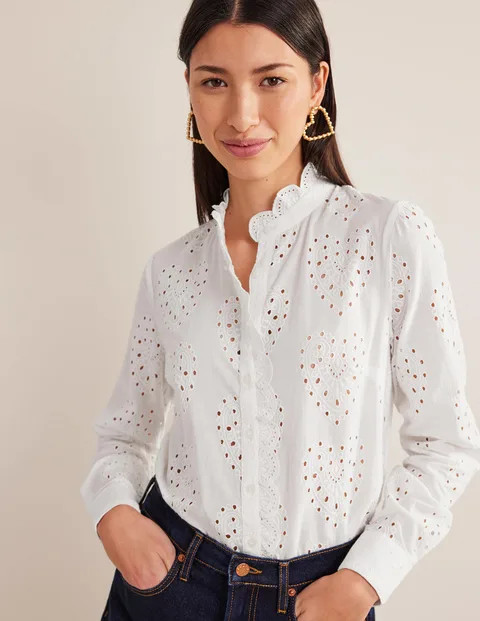Easy Broderie Shirt | Boden (UK & IE)