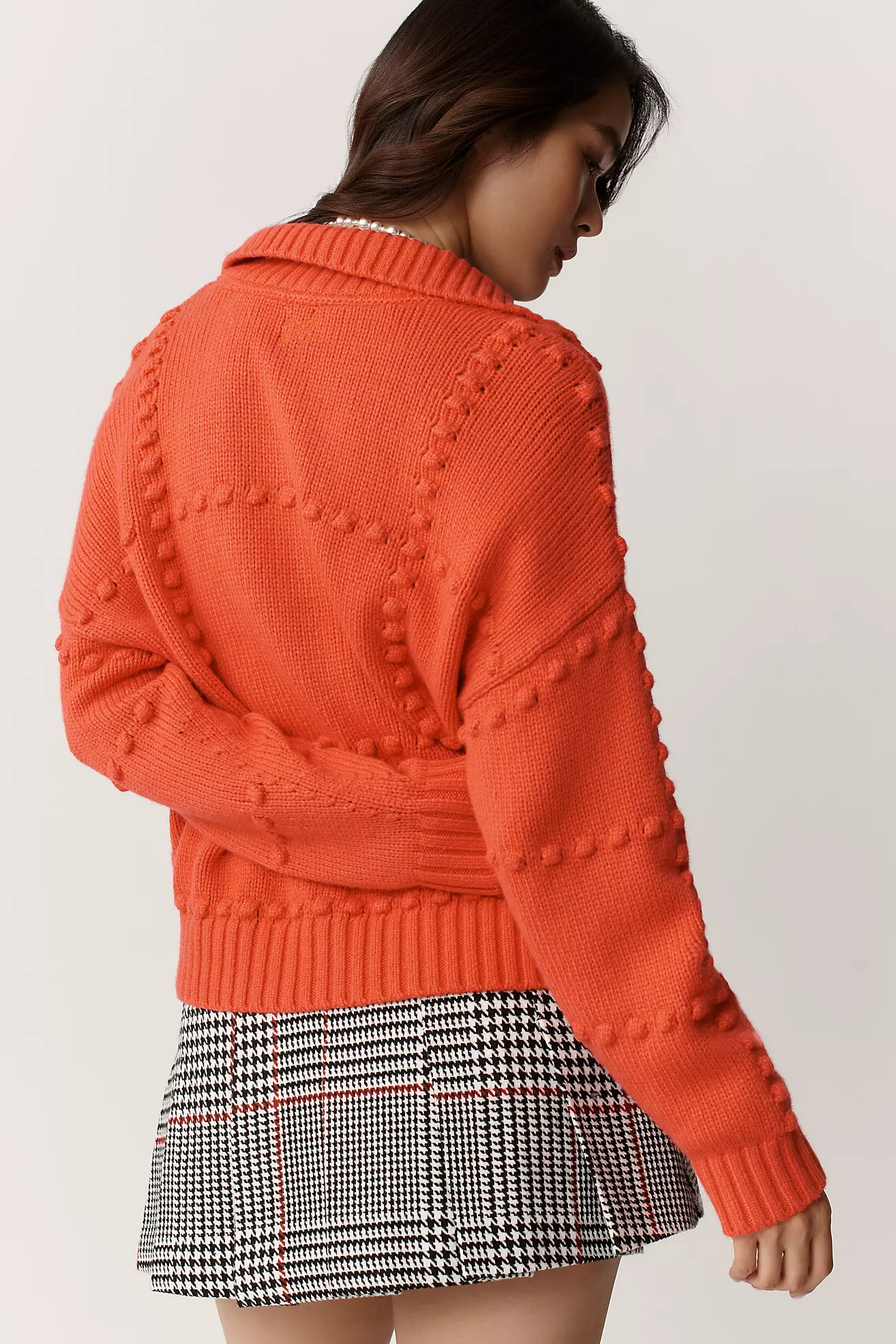 Maeve Bubble Polo Long-Sleeve Sweater | Anthropologie (US)