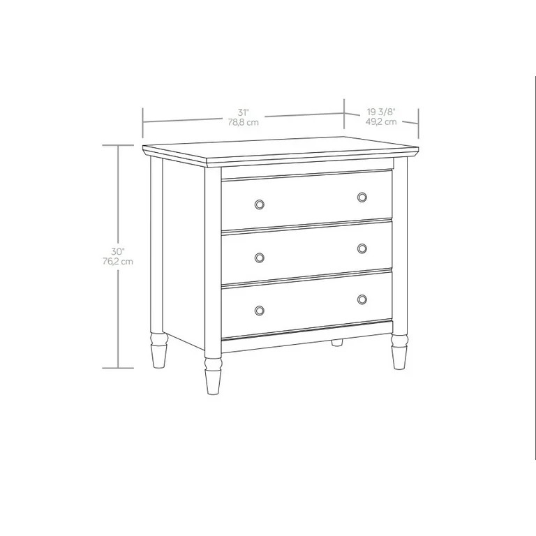 My Texas House Monroe 3 Drawer Nightstand with USB, Brushed Oak Finish | Walmart (US)