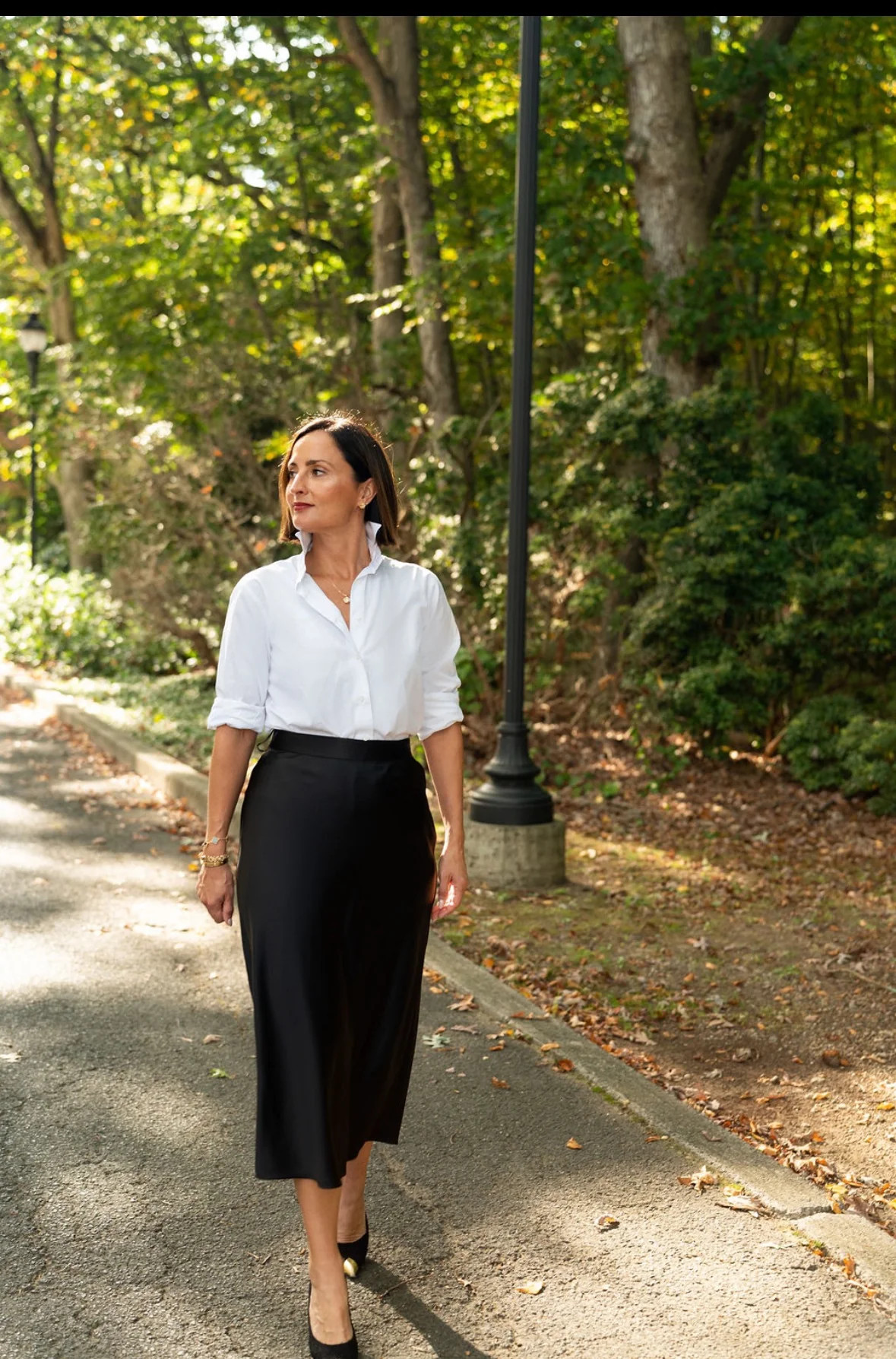 The Jackie Button Down in White | Lewellyn