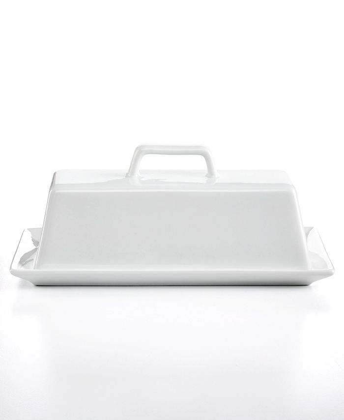 The Cellar Whiteware Covered Butter Dish, Created for Macy's & Reviews - Serveware - Dining - Mac... | Macys (US)