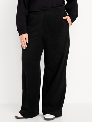 Extra High-Waisted Microfleece Wide-Leg Pants | Old Navy (US)