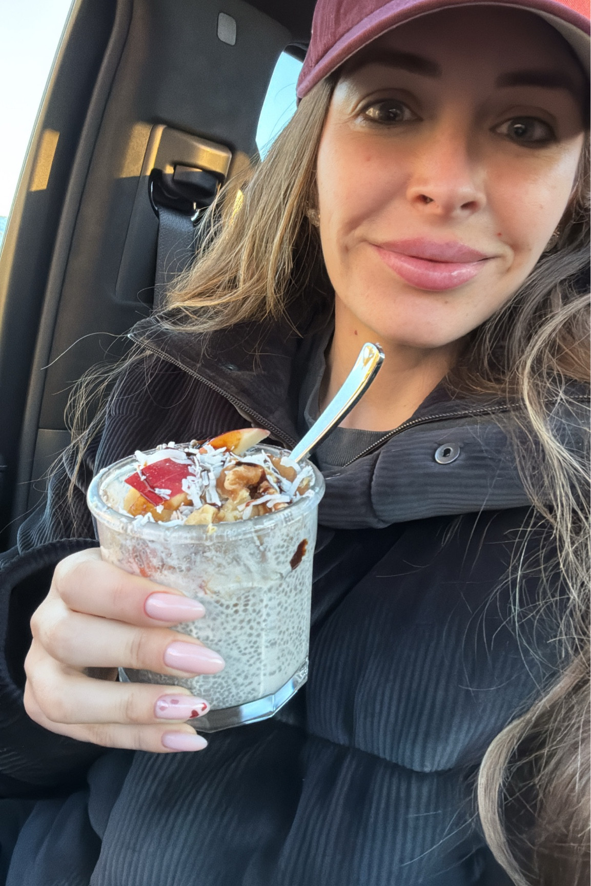 Chia pudding kind of morning. 
My puffer is from Alo


#LTKFitness