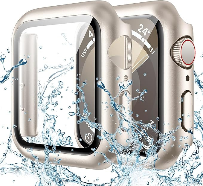 Goton Waterproof Case Compatible for Apple Watch Screen Protector Series 6/5/4, SE 3/2/1 44mm, Ha... | Amazon (US)