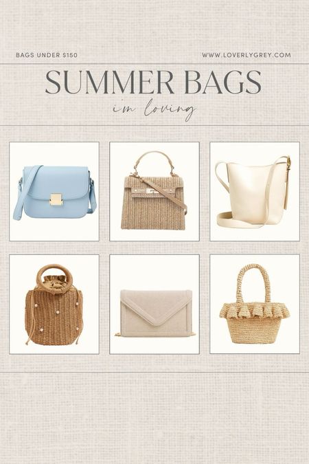 Summer bags I'm loving under $150. These would pair perfectly with a sun dress or beach look. Loverly Grey, summer bags

#LTKSeasonal #LTKStyleTip #LTKItBag