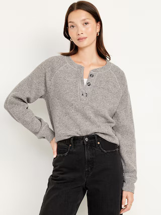 Cozy Waffle Henley T-Shirt | Old Navy (US)