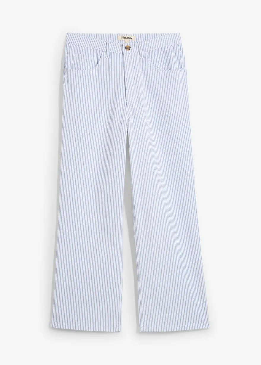 Verkürzte Jeans mit Streifen - weiß, Regulär - Damen | bonprix | Bonprix DE