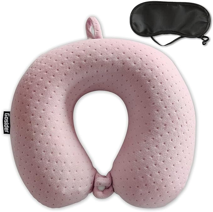 Neck Pillows for Sleeping Travel Pink Travel Pillow Comfortable U Shape Memory Foam Pillows Neck ... | Amazon (US)