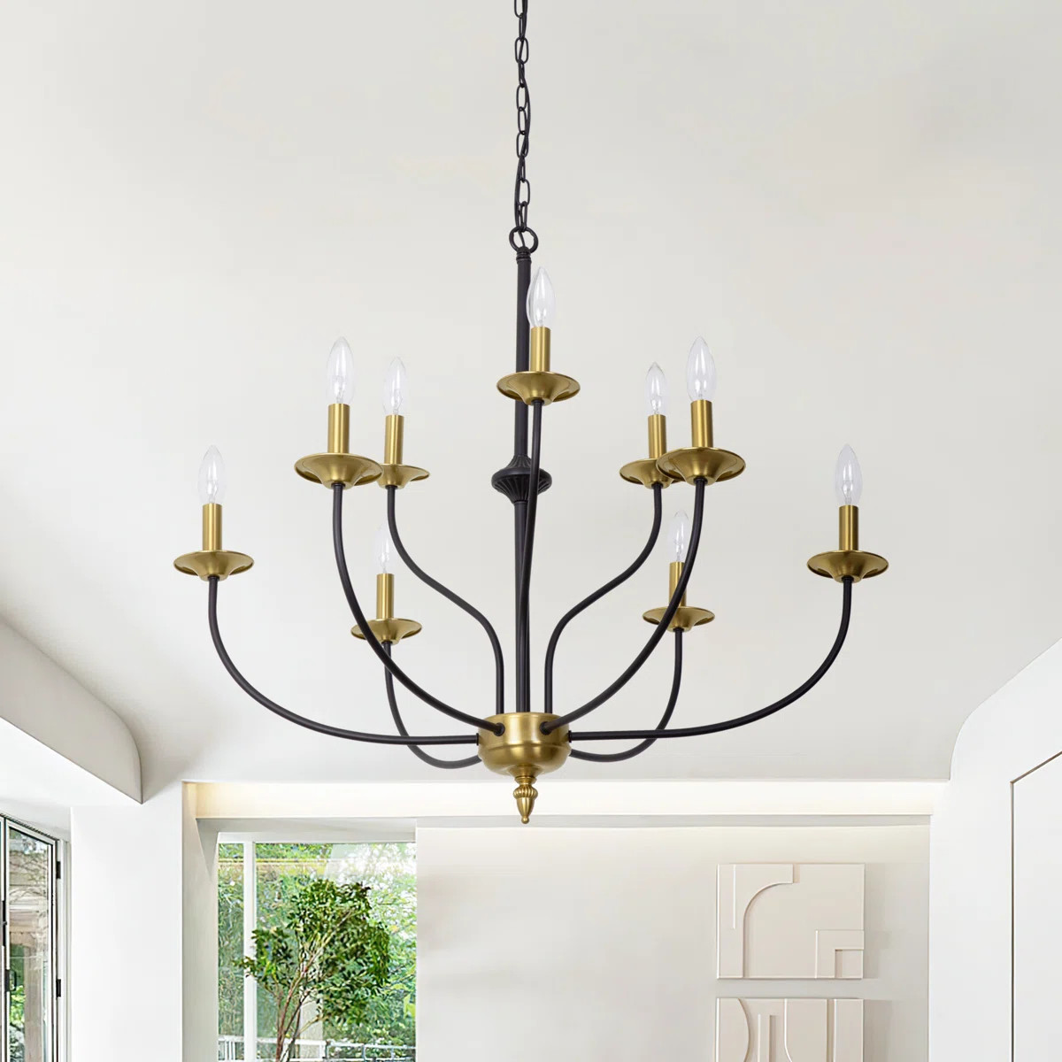 Maroneia 9 - Light 31"W Candle Style Classic / Traditional ChandelierByThree Posts™4.5Rated 4.5... | Wayfair North America