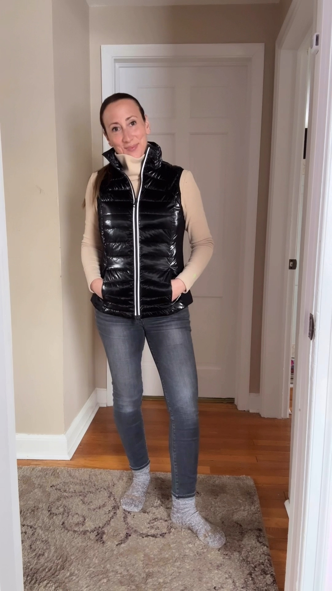 Easy & Warm winter outfit. These turtlenecks that I live in are on sale in several colors right now!  //. Winter outfit. Work outfit. Jeans. Vest  

#LTKSeasonal #LTKSaleAlert #LTKWorkwear