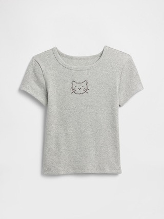 Kids Ribbed Pointelle T-Shirt | Gap Factory