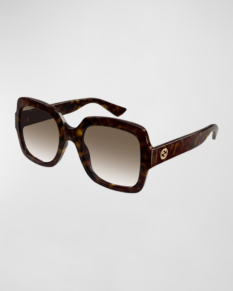 Gucci Gradient GG Square Injection Plastic Sunglasses | Neiman Marcus
