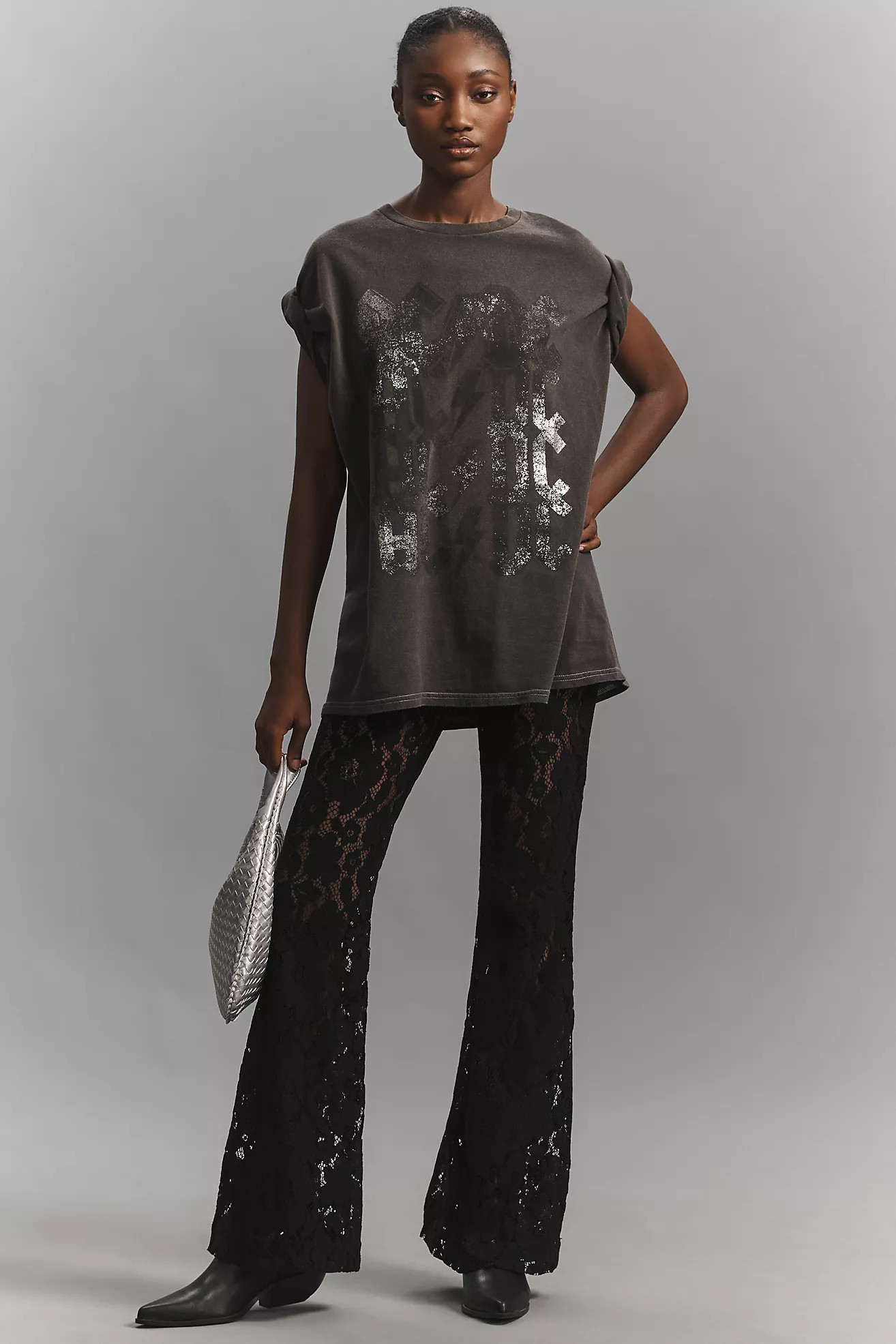 High Heel Jungle Jen Flared Lace Footless Tights | Anthropologie (US)