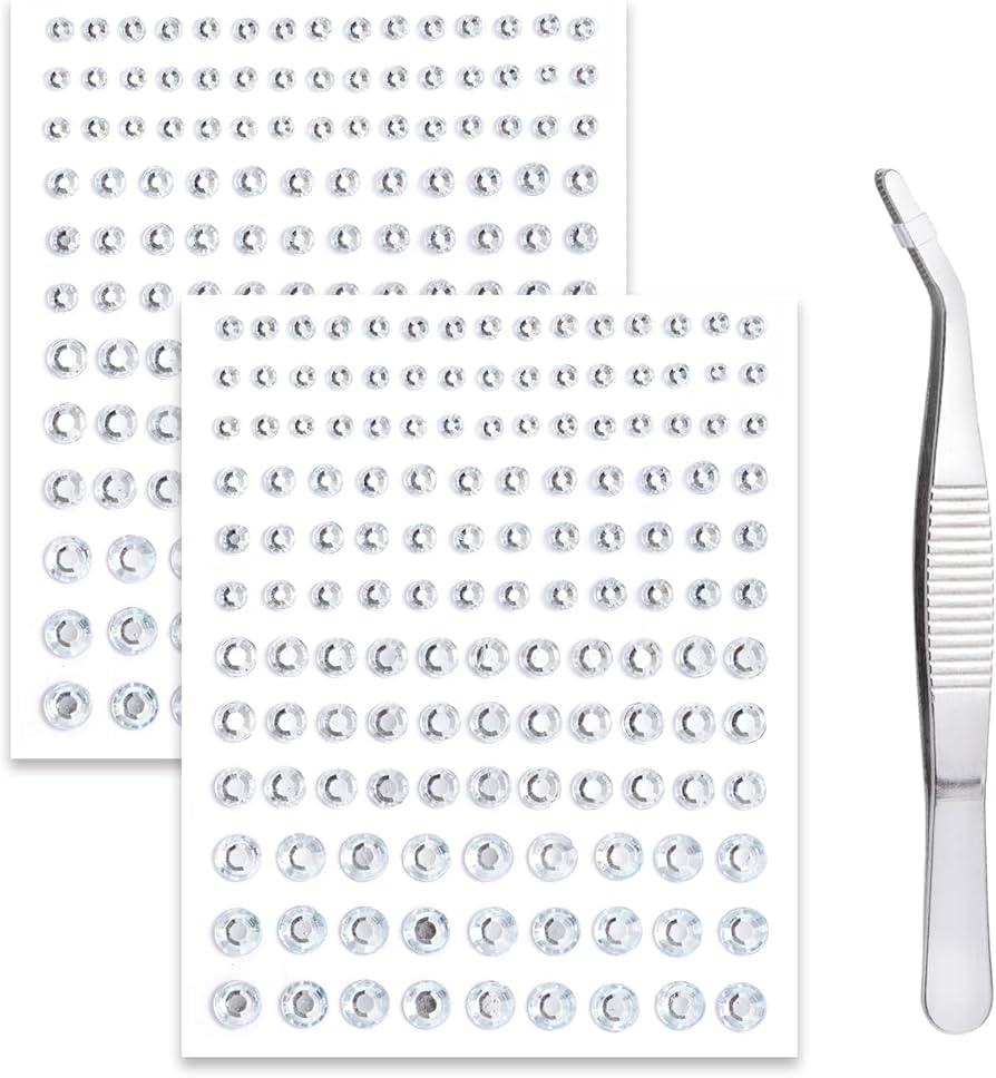 YNLJGC Face Gems Eye Jewels Rhinestones Gems Crystals Pearls Stickers Festival Diamonds for Face ... | Amazon (US)